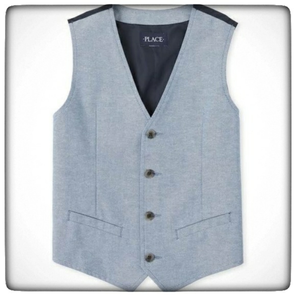 The Childrens Place Colony Blue Dressy Vest-5T